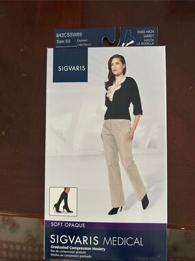 Sigvaris Soft Opaque Knee-High Compression Hosiery — Espresso